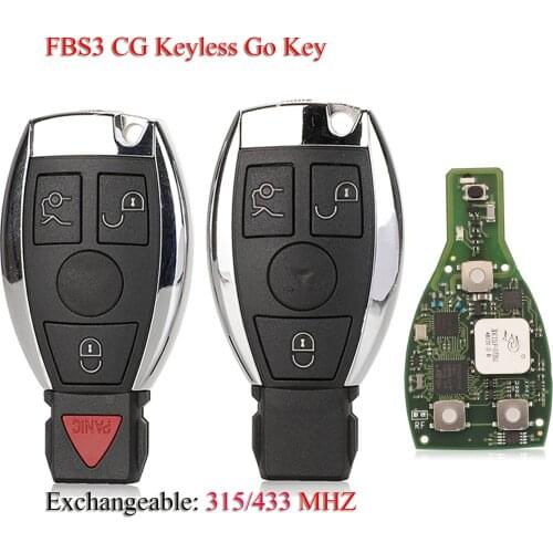 Kutery CG MB FBS3 Keyless Go Remote Key For Mercedes Benz W164 W166 W216 W221 W251 W207 W166 W212 315/433MHZ BGA System