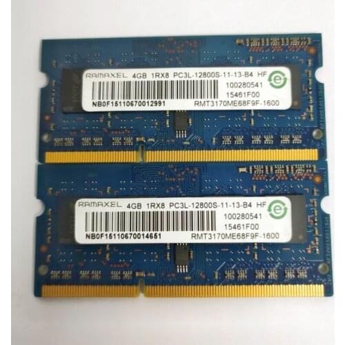 RAMAXEL RAMS DDR3 4GB 1Rx8 PC3L-12800S-11 Laptop memory DDR3 4GB 1600MHz notebook memoria ddr3 1600 4gb 1.35V 204PIN