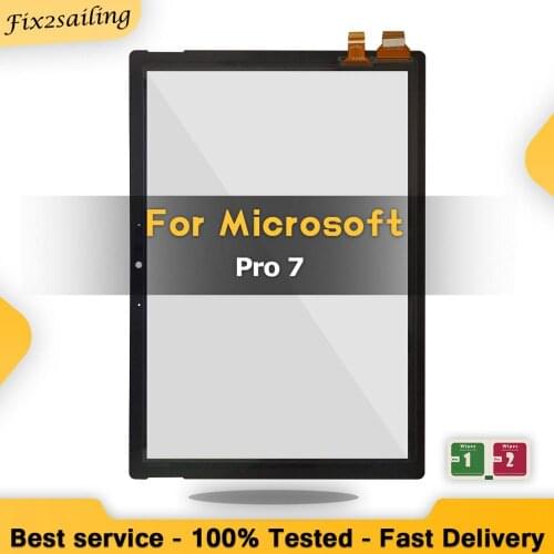 Touch Panel For Microsoft Surface Pro 7 Pro7 1866 Touch Screen Digitizer Front Glass Replacement 100% Tested Worked Well