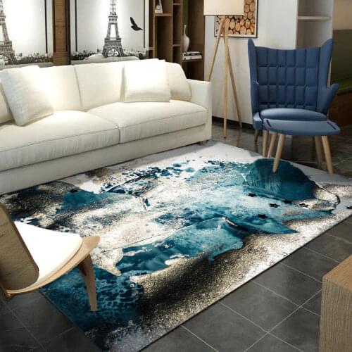 Nordic living room carpet simple and modern Metal marble style Hotel elevator tea table bedroom bedside blanket Machine washable