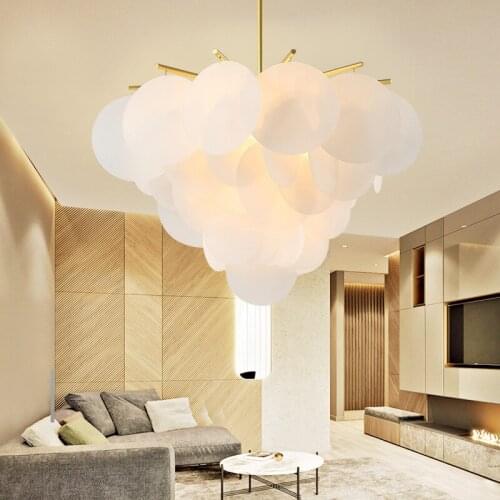 Vintage glass ball creative pendant lights chandelier lighting avizeler ventilador de techo lampes suspendues