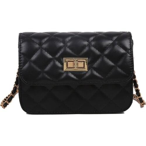 Yesetn Bag 04122021 Ladies new small sweet chain bag ling embroider line single shoulder bag small square bag phone bag