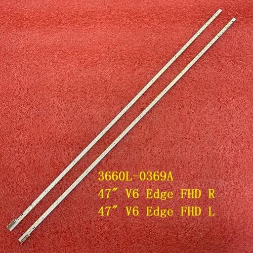 2pcs LED Backlight strip for LG 47 V6 Edge FHD R L 47LW5300 47PFL7606H 47LW650T 47LW450U 47LV5500 3660L-0369A 6920L-0089B 0089A