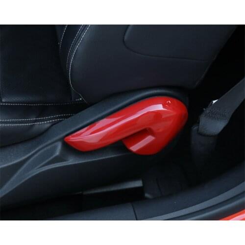 ABS Car Interior Decoration Seat Adjusting Handle Cover Trim for Ford Mustang 2015+ Stylish Decals Colorful Decorative Stickers