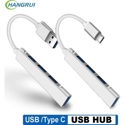 USB Hub 4Port USB Type C Hub Multi Splitter Adapter USB 3.0 2.0 Ports For Macbook Pro 13 15 Air Mi Pro PC Laptop Accessories