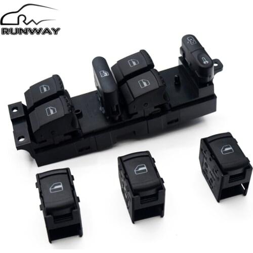 High quality! New Master Window Switch With Single Switch Button For VW Volkswagen 99-04 Bora Golf Jetta MK 4 VI Passat B5 B5