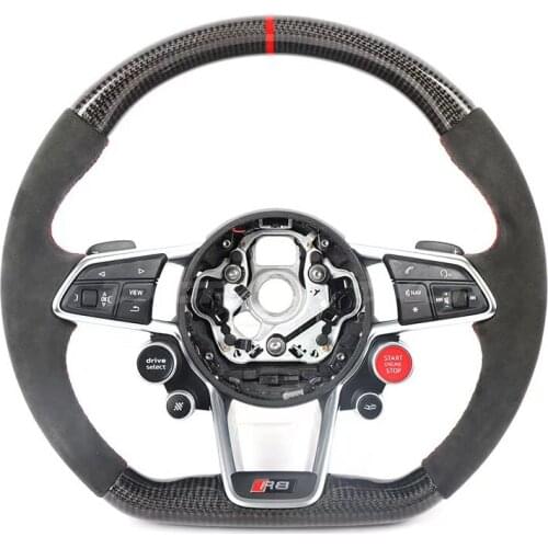 High quality custom leather wheel carbon fiber steering wheel racing for Audi S3 Q3 Q4 Q5 Q7 Q8 A1 A3 A5 A8