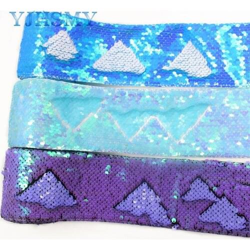 YJHSMY I-19619-1396 ,Printing Sequin Shiny Glitter Cartoon 75mm(3") Ribbon DIY Hairbows Accessories Wedding Party Decoration 2y