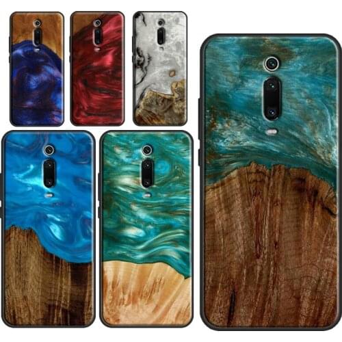 Traveler Protective Wood Resin Phone Case For Xiaomi Mi 11 Lite Ultra Mi 10T Pro Note 10 Lite POCO F3 F2 M3 X3 Pro Cover