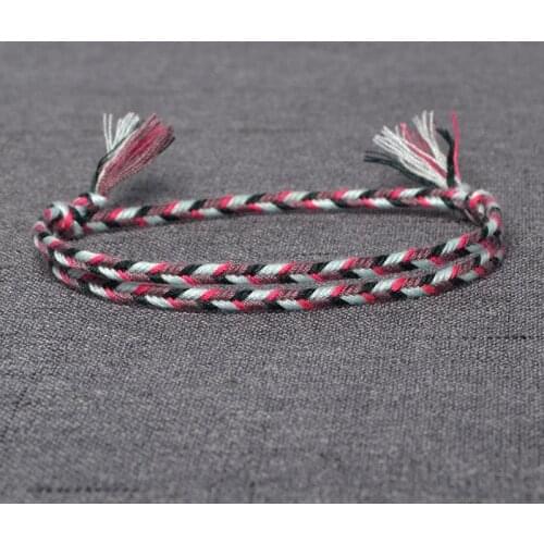 8 Styles Colorful Japanese Cotton Rope Handmade Bracelet For Women Simple Beach Surfing Wristband Friendship Gift