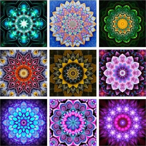 ZOOYA DIY Diamond Painting Full Square Round Mandala Cross Stitch Diamond Embroidery Flowers Rhinestones Art Home Decoration