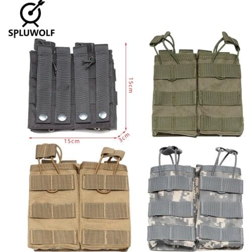 1000D Nylon Tactical Bag Airsoft Double Magazine Pouch Cartridge Holder Paintball Vest Accessories