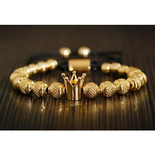 2020 New Design Men Women Copper Beads Lantern Ball Crown Hand Braided Rope Charm Bracelets Pulseras Luxury Fashion Jewelry Gift