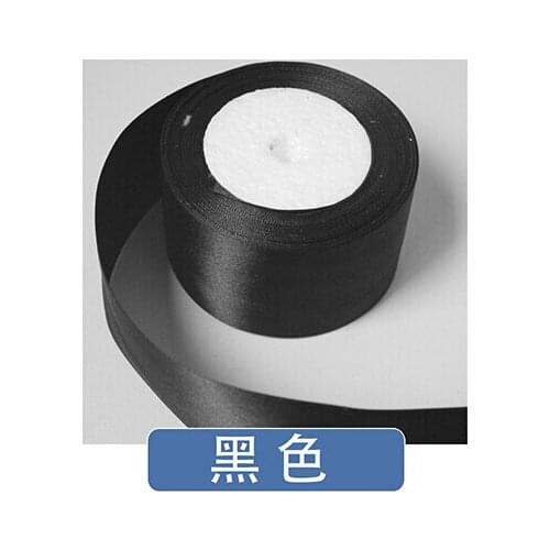 25 yards/roll) 2'' 50mm Black Satin ribbons wholesale gift wedding Christmas decoration wrapping ribbons Sewing Fabric Hand DIY
