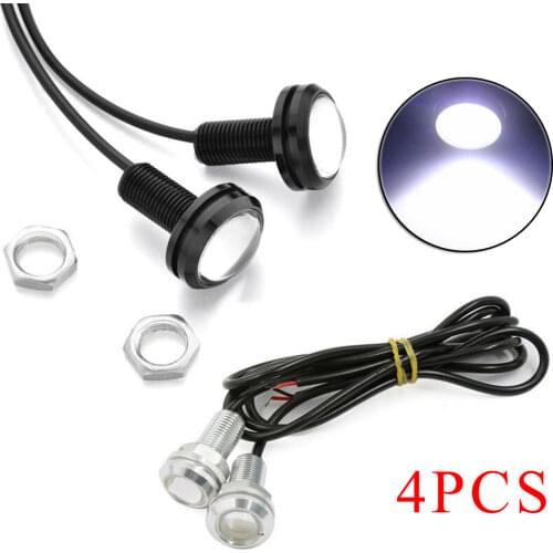 4pcs 18W Eagle Eye Lamp Daylight LED DRL Fog Daytime Running Car Light Tail Lights Low Power Consumption Car Lights
