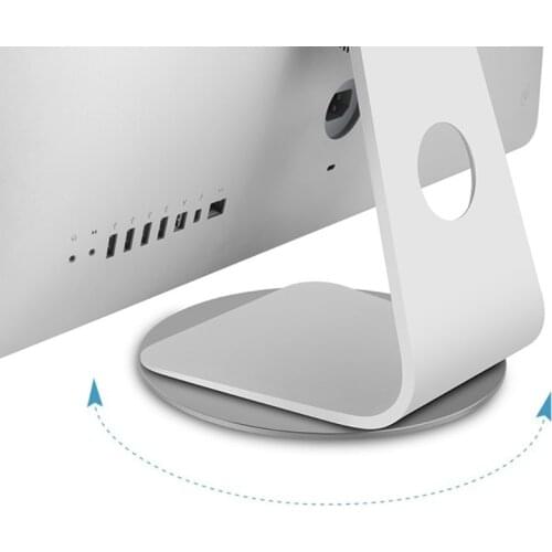 IMac Aluminum Base Stand 360 Rotation Monitor Base Disc Non-slip Round Laptop