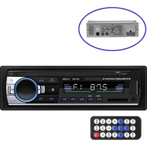 Car Radio Stereo Player Digital Bluetooth Car MP3 Player 60Wx4 FM Radio Stereo Audio Music USB/SD with In Dash AUX Input