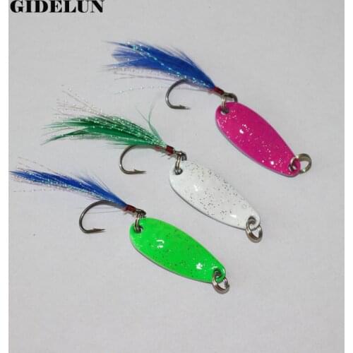 Free shipping 2.9cm 4g copper fishing lure wholesale fishing tackle metal bait 60pcs/lot artificial lure