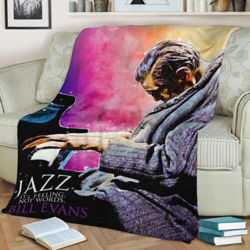 Bill evans jazz quote 2 3D Print Plush Blanket Throw On Sofa Home Decor Soft Warmth Washable Nap Blanket Dropshipping