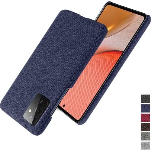 For Samsung A72 A02s A12 A52 A21s A81 A91 Luxury Cloth Texture Fitted Case For Galaxy A01 Core A31 A41 A51 A71 A32 A42 5G Funda