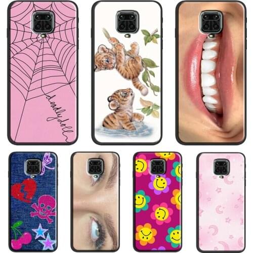 Red Dragon Heavenly Hearts Spider Web Funda For Xiaomi Redmi Note 10 Pro Note 9 Pro Note 8 Pro 7 K40 8T 9S 9A 9C 9T Case Cover