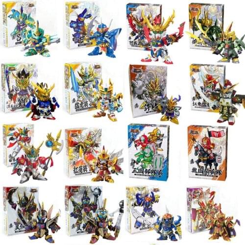 SAN GOKU DEN SD BB Guan Yu Huang Zhong Ma Chao Action figure Assemble Model Toys