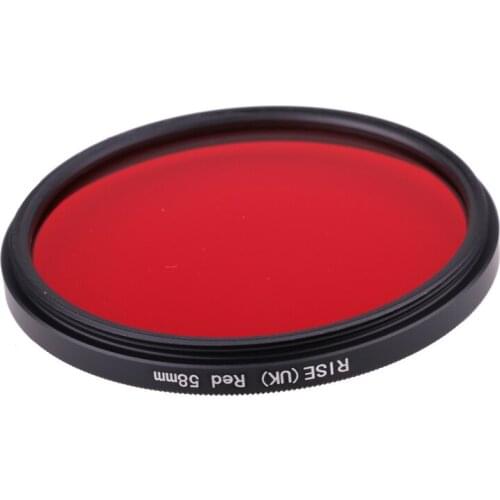Camera Filter 58mm Full Red Color Lens Filter for Nikon D3100 D3200 D5100 SLR Camera Lens