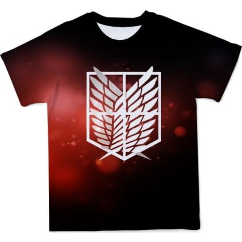 Summer 3D Oversized MenS T-Shirt Fashion Breathable Animation Attack on Titan Couples Comfortable Loose Short Sleeve 110-6XL