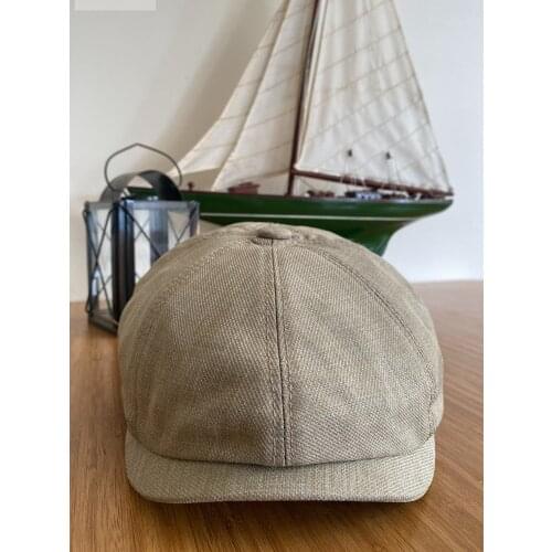 Cotton Newsboy Cap Men Summer Women Bakerboy Sky Linen 8 Panels Breathable Flat Peaky Blinders Gatsby Hat Fathers Day Gift