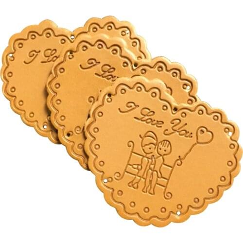 I Love You Gift Labels For Love Leather Tags Sewing Accessories For Handwork Handmade With Love Hand Made Clothing Leather Tag