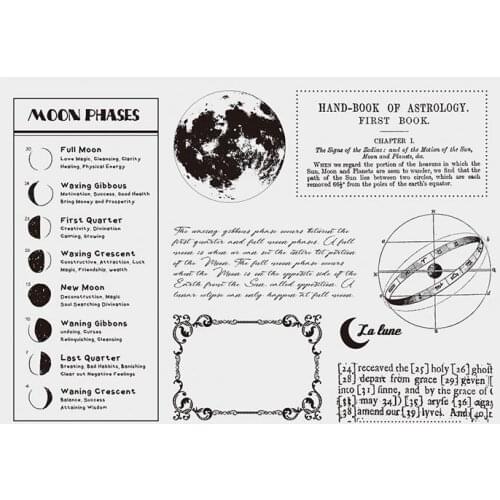 Moon Clear Stamp for DIY Scrapbooking/Card Making/Kids Fun Decoration Supplies A1807