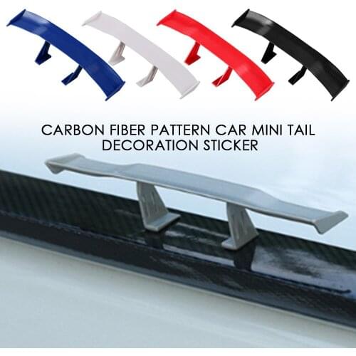 Mini Car Tail Wing Carbon Cheap Spoiler Universal Auto Fiber Decoration Simple Installation Without Holes Ornament Goods