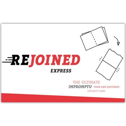 Rejoined Express By Joao Miranda Gimmick Magic Tricks Street Magic Props Illusion Visual Magic Effect Magician Torn Card Restore