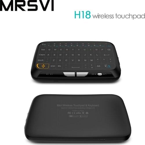 MRSVI Hot SaLe H18 Wireless Keyboard Full screen touch with Touchpad for Google Android Smart TV BOX IPTV HTPC Windows 2000