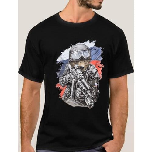 Russian Military Bear Special Forces T-Shirt Cotton O-Neck Short Sleeve Mens T Shirt New Size S-3XL