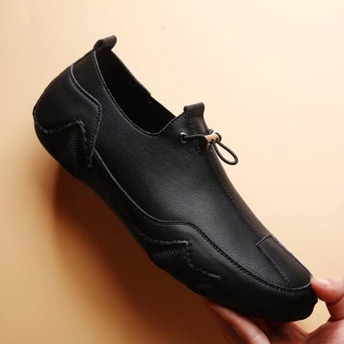 Men Shoes 2020 New Luxury Genuine Leather Flats Mens Loafers Casual Fashion Slip On Driving Designer