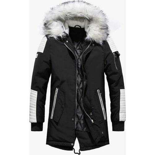 Mens Parker Fur Collar Hooded Men Winter Jacket Fashion Warm Thick Liner Man Jacket And Coat Windproof Male Parkas Casual Jacket