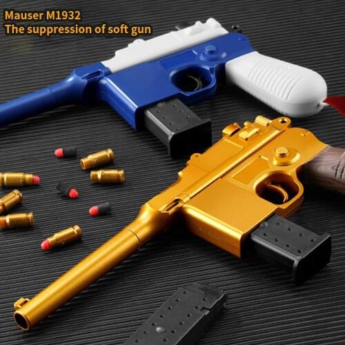 Shell-Throwing Soft Bullet Traumat Gun Pistol M1932 Can Fire Hand-Loaded Toy Gun Outside Combat Shooting Weapon To The Boy Nerf