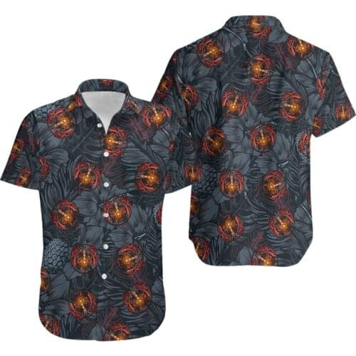 New fashion Dragon Tropical Leaves3D printed mens Hawaiian shirt unisex Harajuku casual summer Hawaiian shirt