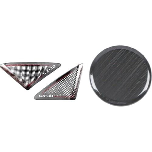 NEW-2 Set Car Accessories: 1 Pcs Car Central Control Gear Knob Trim Frame & 1 Set Car Front Column Speaker Cover