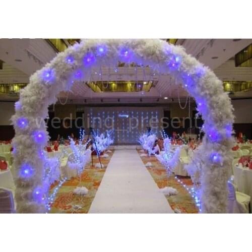 Wholesale Feather Wedding Decorations 2m Long Boa Fluffy Craft Costume Feather Plume Centerpiece For Wedding Party Decoration