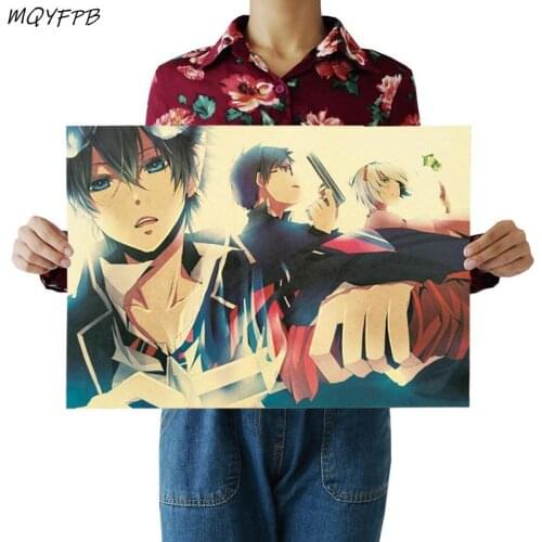 Anime Ao no Exorcist Kraft Paper Poster Wall Stickers Home Decoration Painting 50.5x3cm