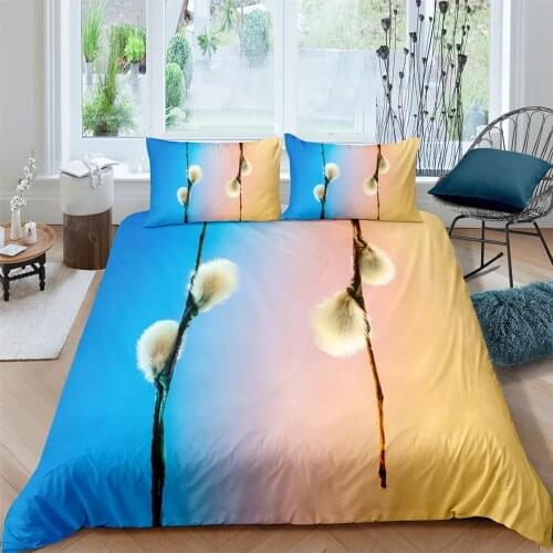 Spring Branches Printing 3D Bedding Sets Polyester Lightweight Duvet Cover 90 Young 240x220 Bed Liene Bed Set 2 People Adult