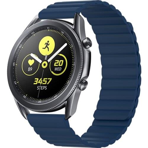 22mm 20mm Silicone Magnetic Strap for Samsung Galaxy watch Active 2 Amazfit GTR Men/Women replacement strap for Huawei watch 3