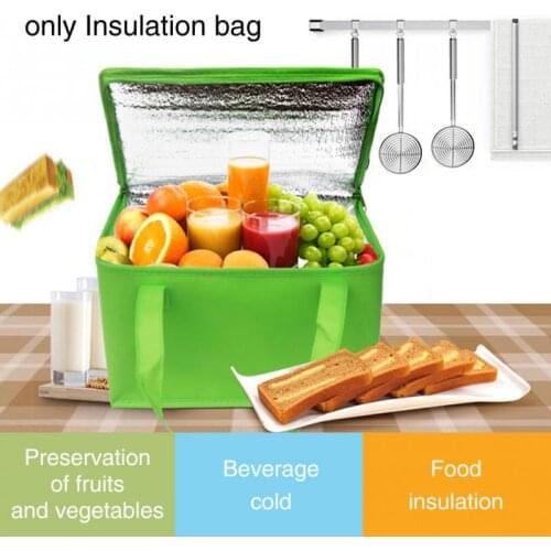 Foldable Insulated Bag Ice Pack Aluminum Foil Picnic Waterproof Large Capacity Food Portable Thermal Cooler Cake Bags