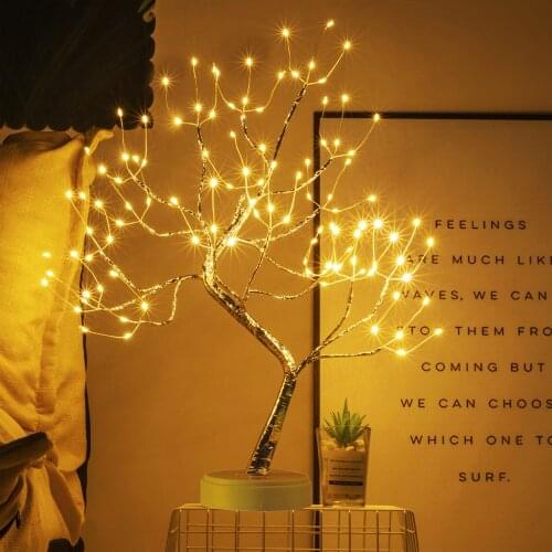 USB / Battery Operated LED Tabletop DIY Artificial Tree Light Touch Switch LED Tabletop Light LED Tabletop Bonsai Tree Light D30