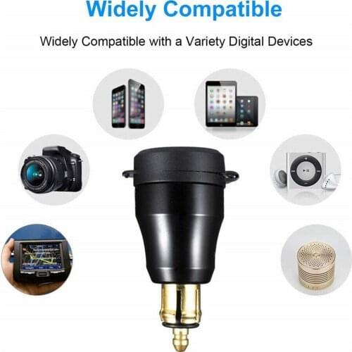 Motorcycle Type C PD Charger PM3 PSP Power Outlet Adapter Red Camera Dual USB For BMW Hella Socket