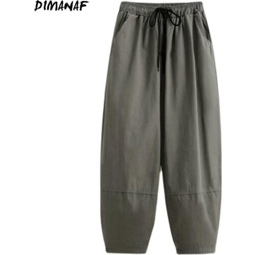 DIMANAF Plus Size Women Jeans Pants High Waist Slacks Pants Harem Patchwork Female Basic Elastic Big Size Trousers Oversize 5XL