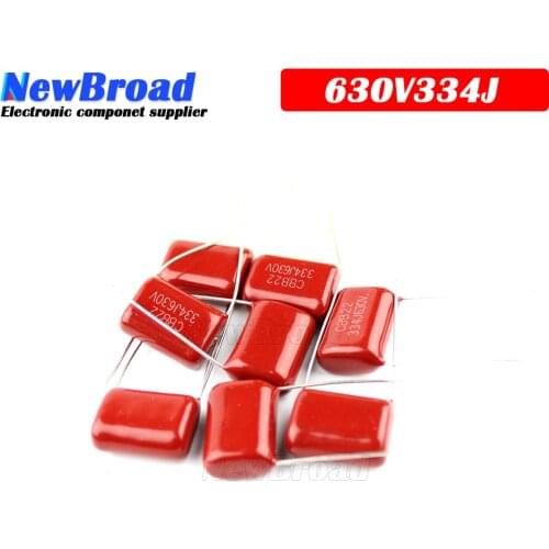 10PCS 630V334J 0.33UF Pitch 15MM 630V 334 330NF CBB Polypropylene film capacitor