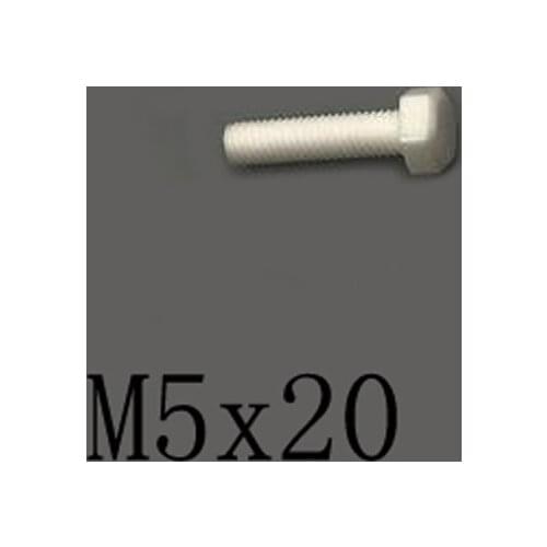 2pcs M5x20mm Hexagon Screw Ceramic Insulated Bolt High Temperature Corrosion Resistance Zirconin